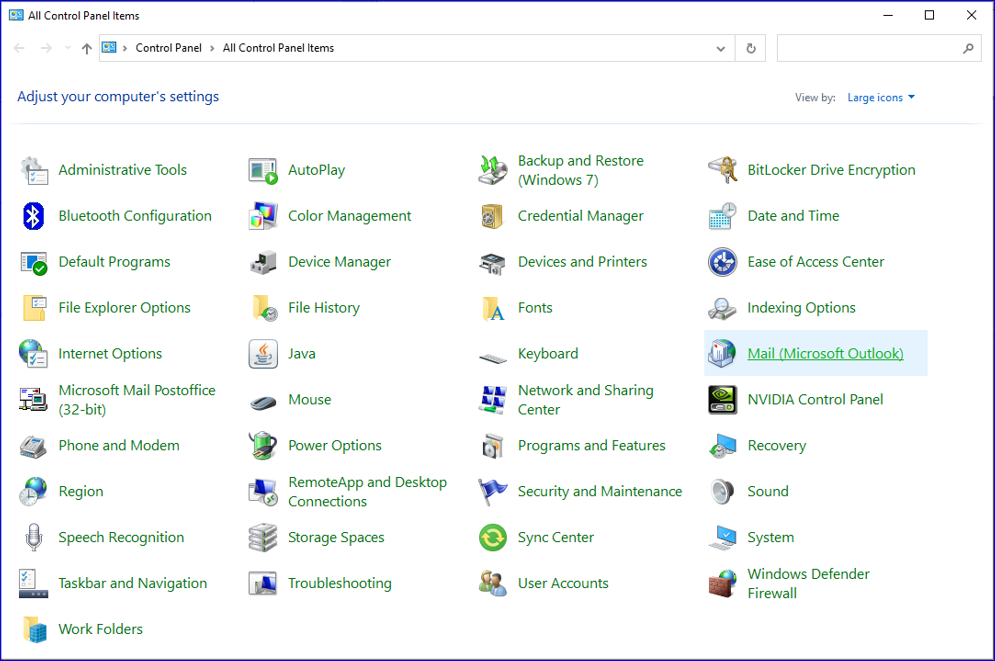 create an online outlook profile