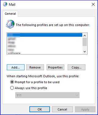 create an online outlook profile