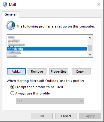 create an online outlook profile