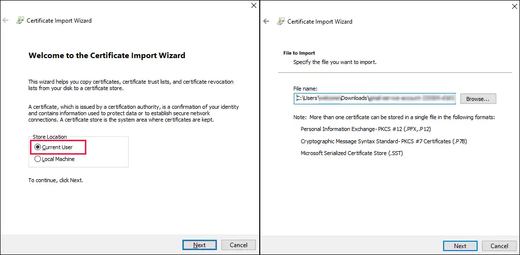 generate P12 key for Google service account