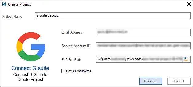 generate P12 key for Google service account