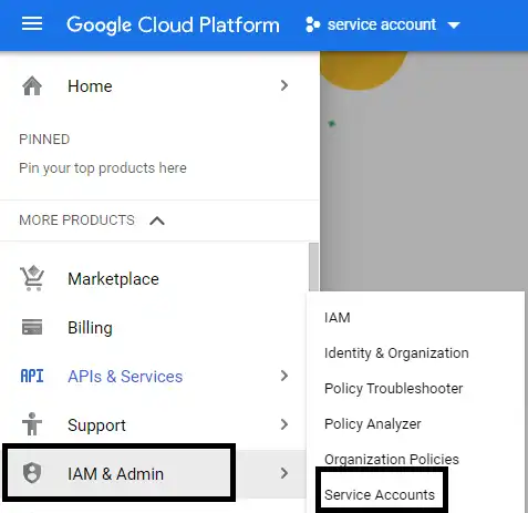 generate P12 key for Google service account