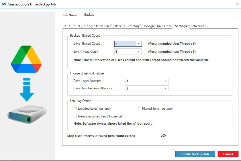 click start and begin process