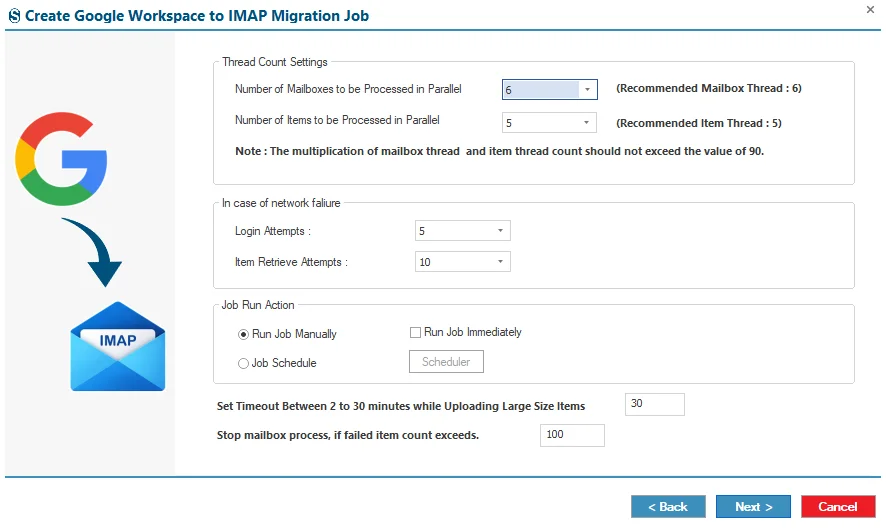 Apply settings