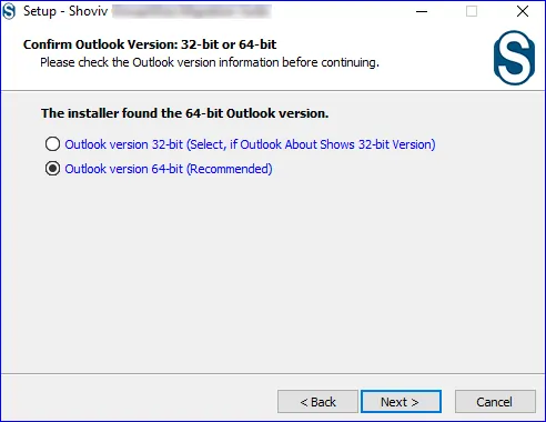 choose outlook version