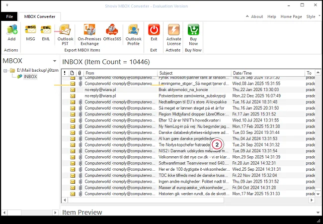  Preview Mailbox Data