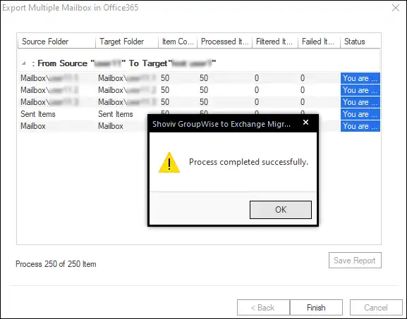 process will start, click Ok