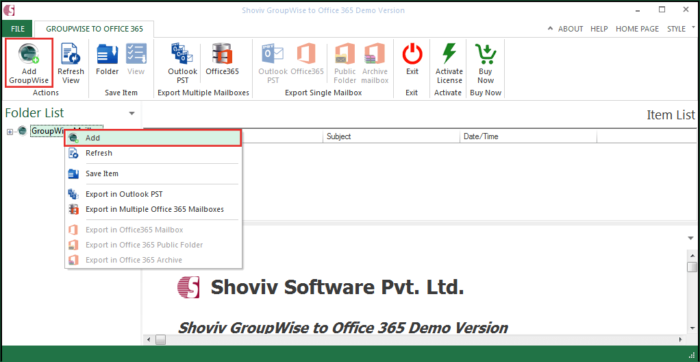 GroupWise to Microsoft 365 Migration Step 1