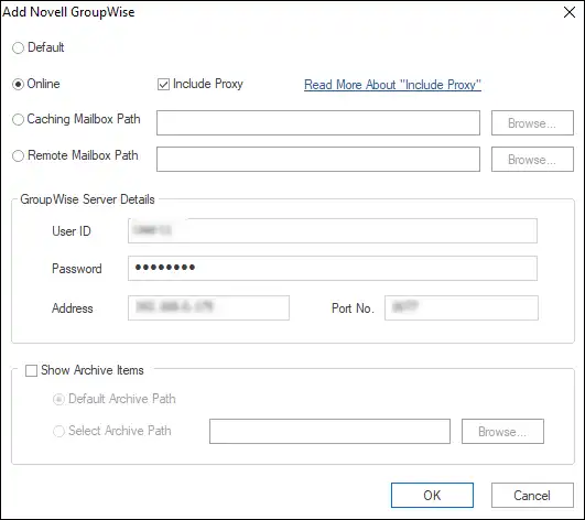 Configure mailbox credentials to Convert Mailboxes