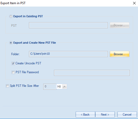 Convert OST to PST Step 7