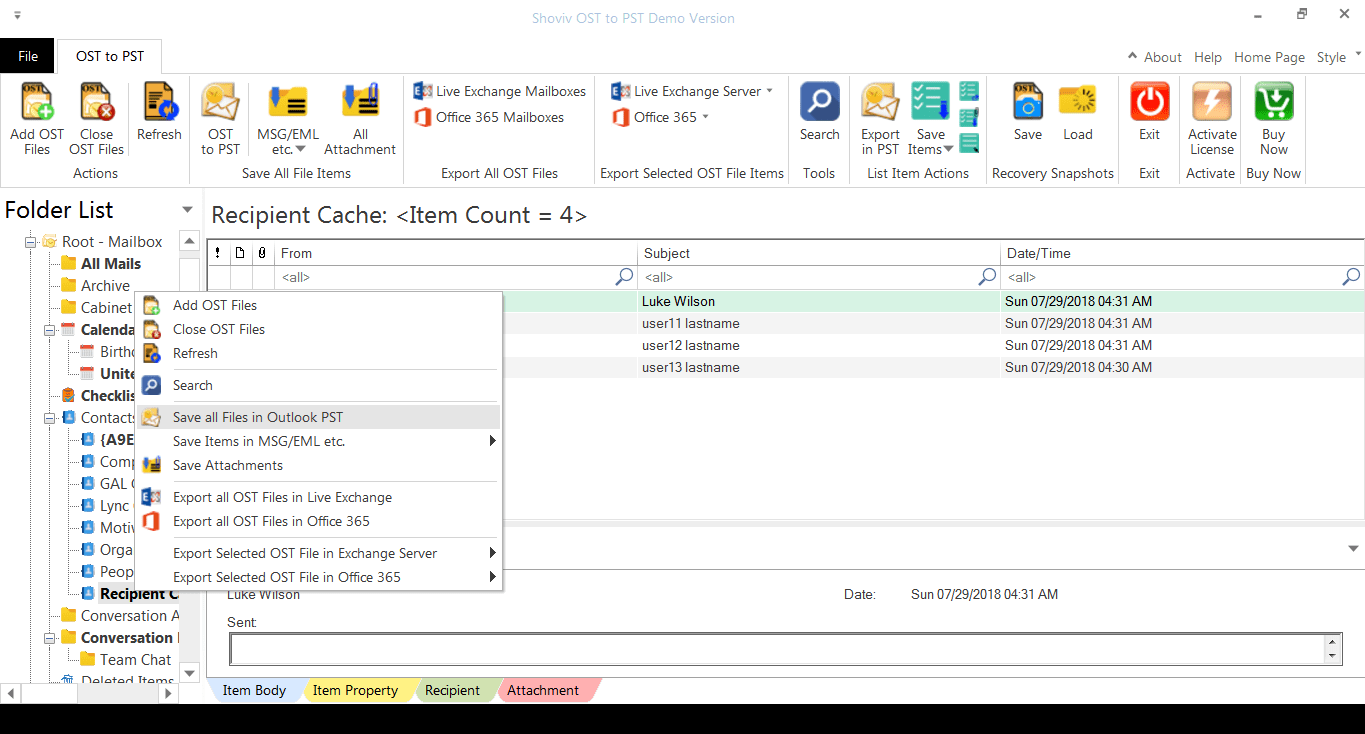 Rebuild OST file in Outlook