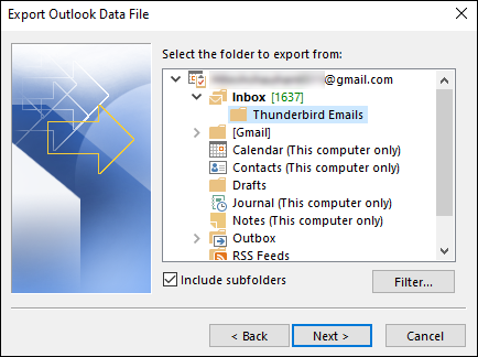 Select the folder