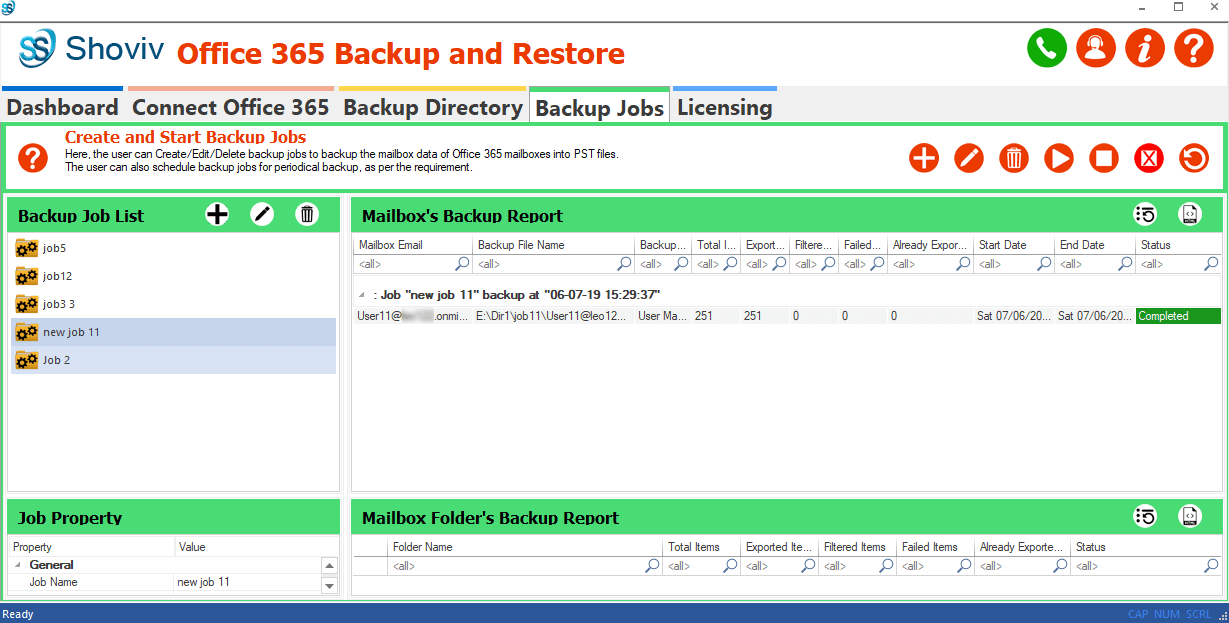 backup in PST from Office 365 Mailboxes10
