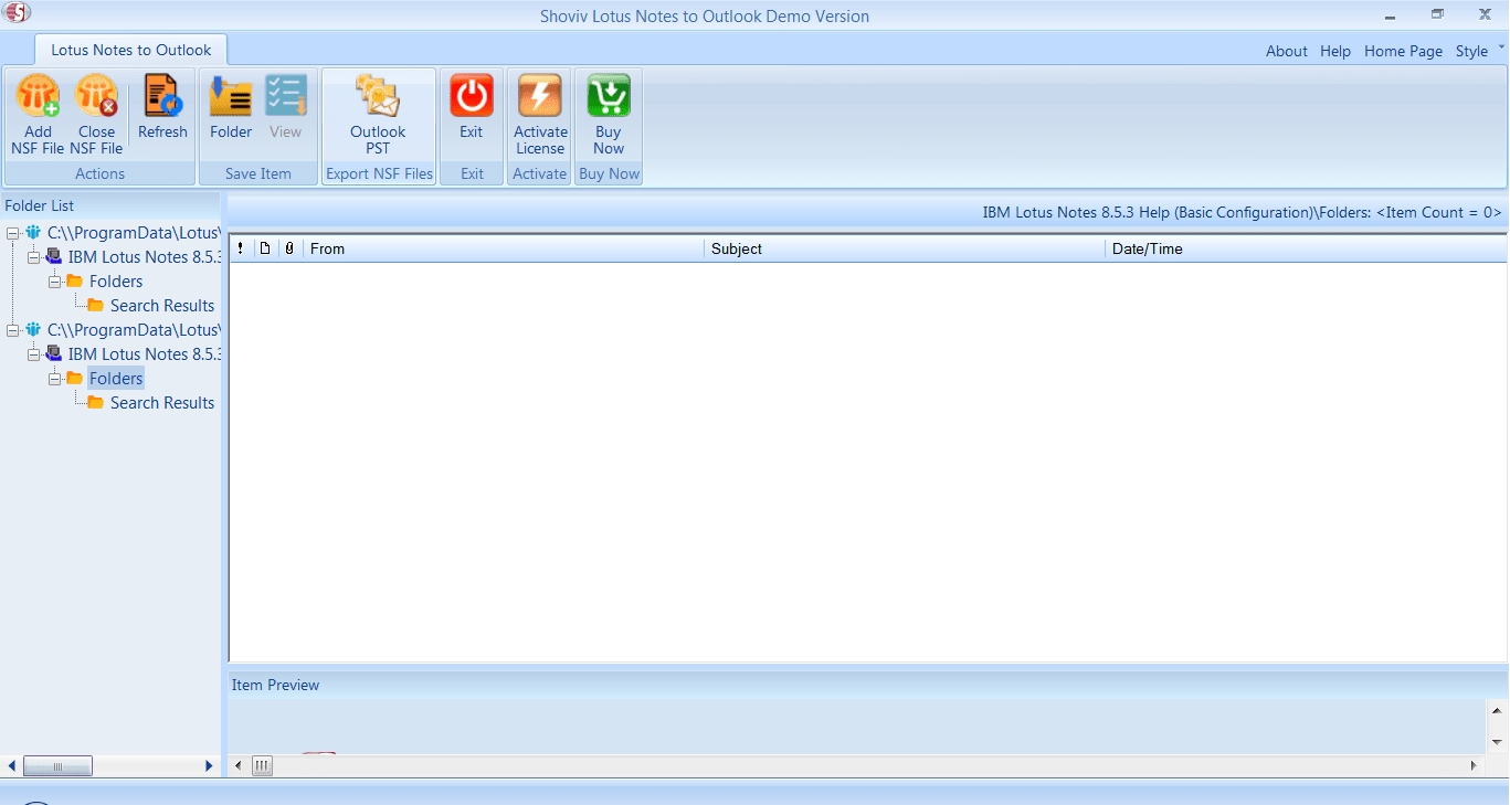 Lotus Notes to Outlook Converter tool Step2