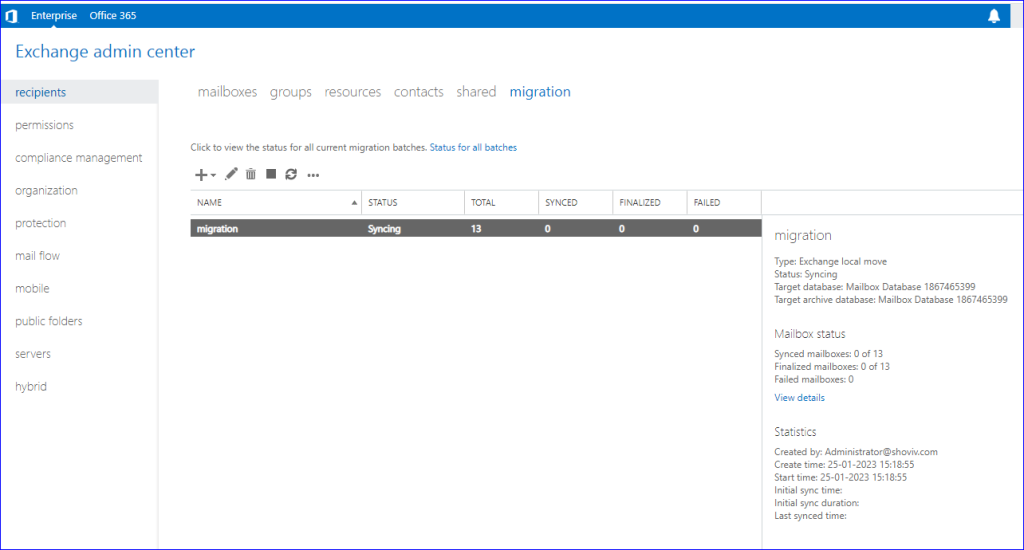 choose the option to create a migration 