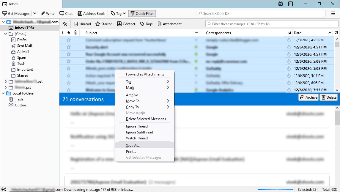 Backup Thunderbird Emails 2