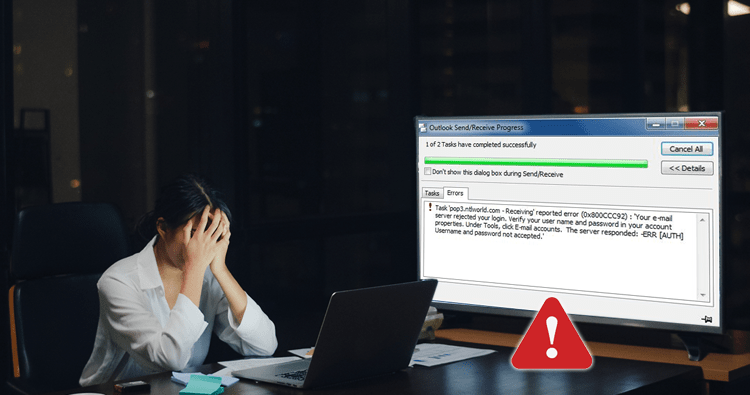 How to Fix Outlook Error 0x800ccc92?