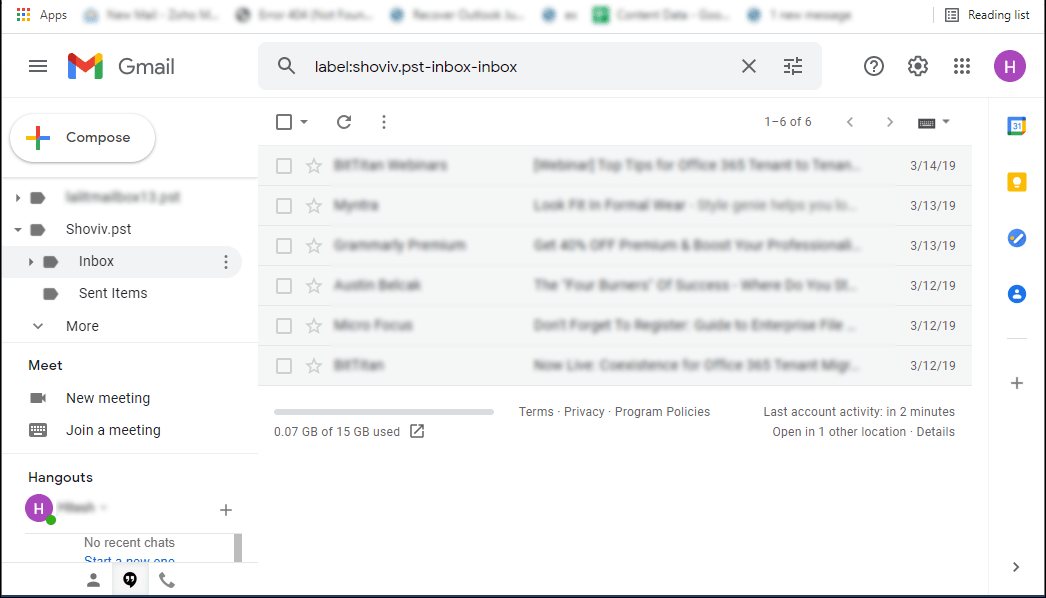 verify and and check Gmail account 
