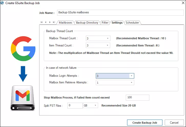 Now go with the settings and follow the setup