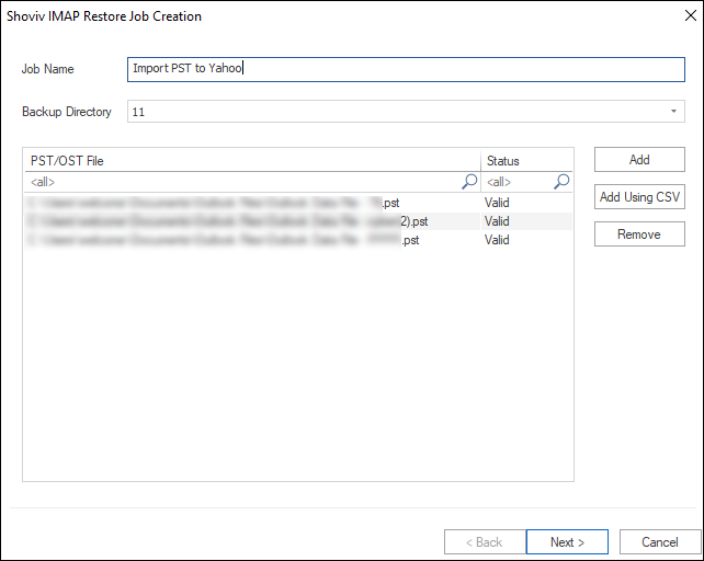 Import PST to Yahoo mail 1 