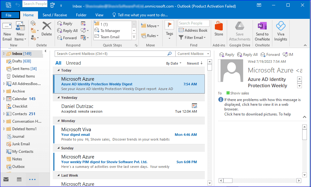open Outlook