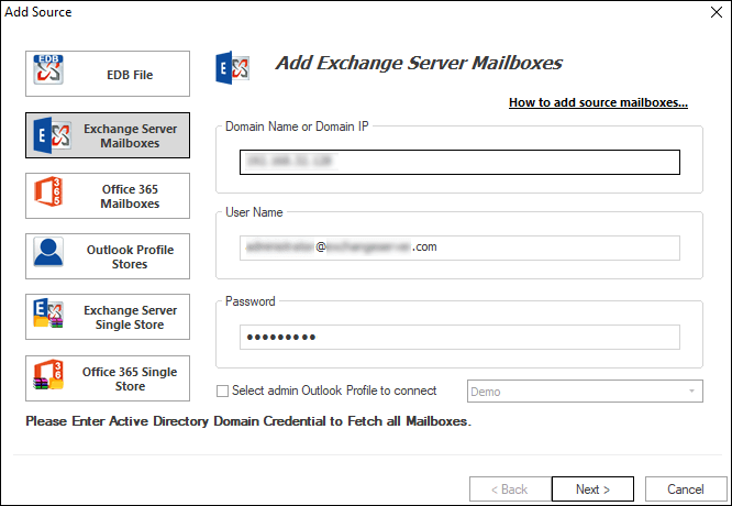 Export Exchange mailboxes to PST 2