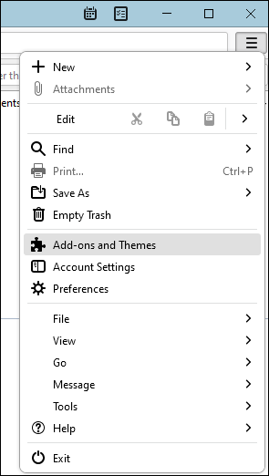 o Now go to the Menu option 