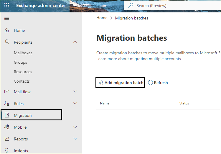 Migration batch from Google Workspace to Microsoft 365