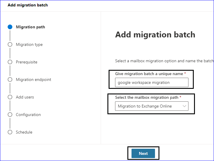 Add Migration batch for Migration