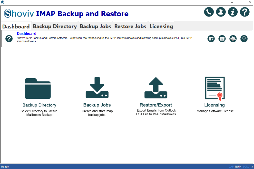 install the Shoviv IMAP Backup and Restore Tool 