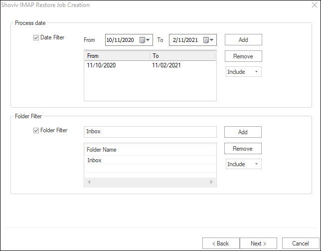 filter wizard will pop up where you can apply the filter 