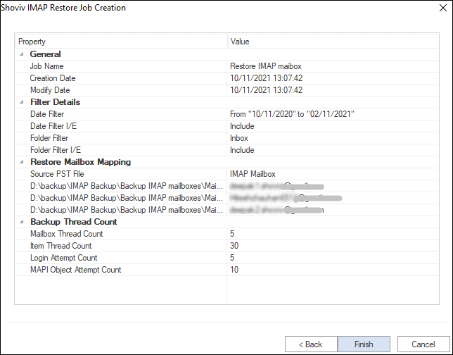 will get a preview of the settings