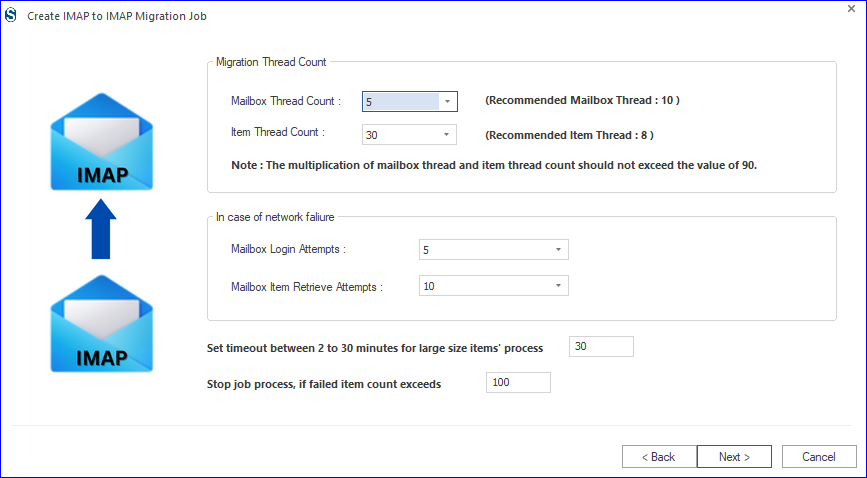 specify the failed count item 