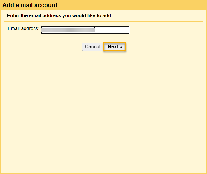 Enter the email address