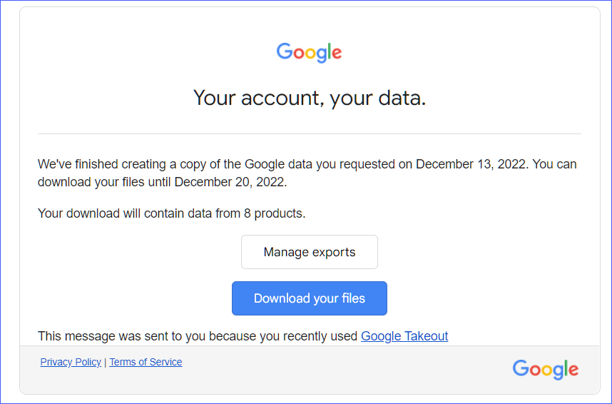 download your files button