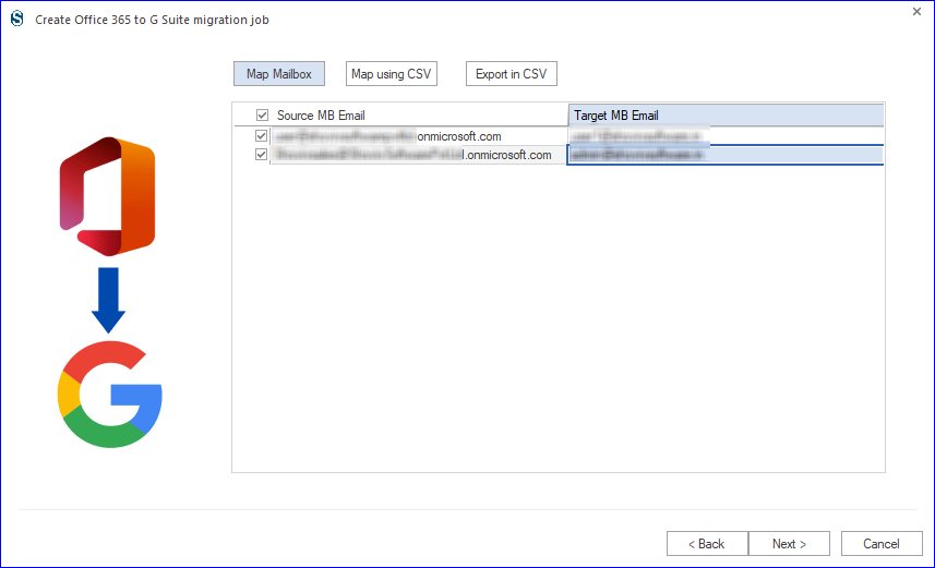 Move Office 365 to G Suite