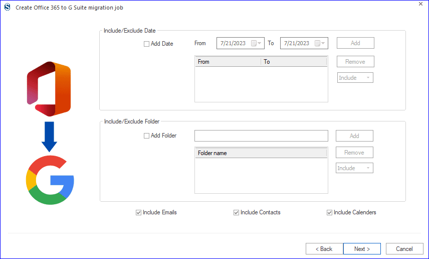 Import Office 365 to G Suite