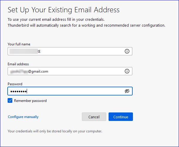 Add Gmail in Thunderbird 2