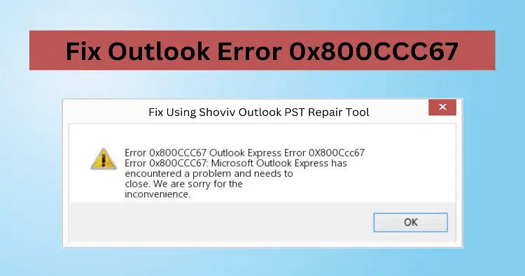 Outlook Error 0x800ccc67