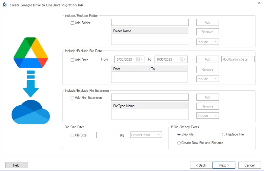 transfer files from Google Drive to OneDrive