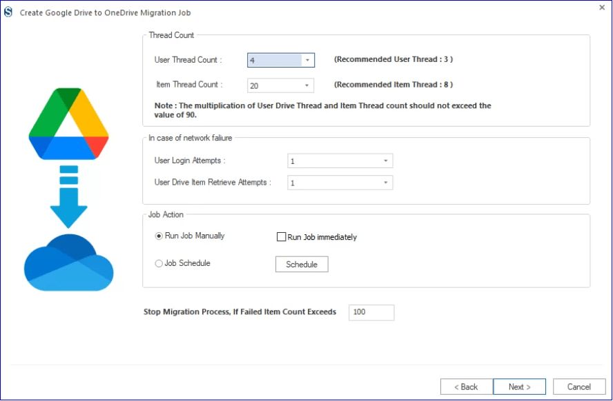 Move from Google Drive to OneDrive