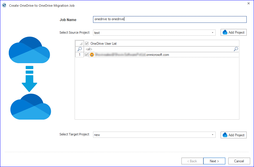 Transfer OneDrive to another OneDrive Account