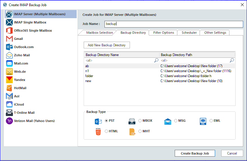 how to back up outlook emails