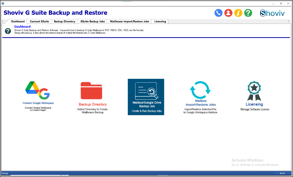 Select Mailbox/ Google Drive Backup Job