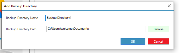 Add a backup Directoy