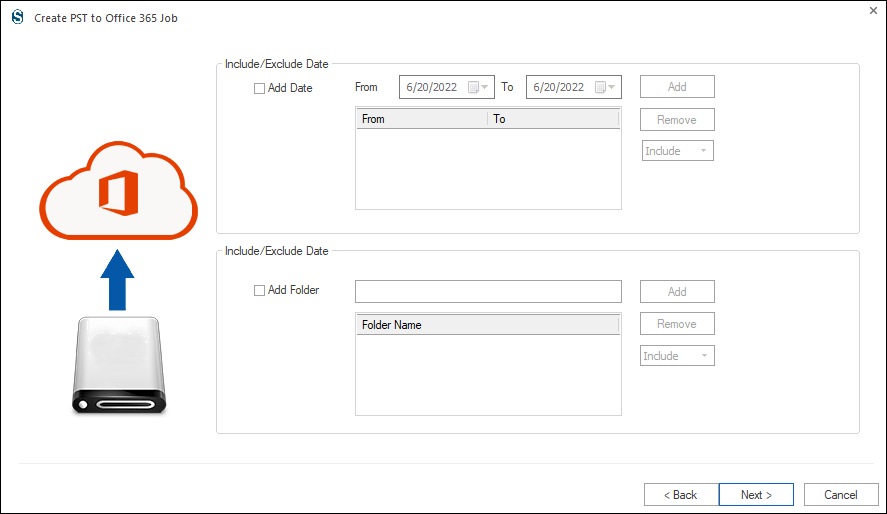 Include Exclude Folder and sub folders