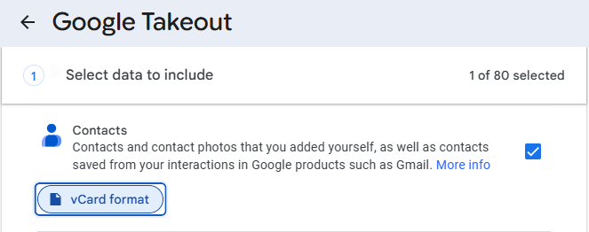 check only Contacts