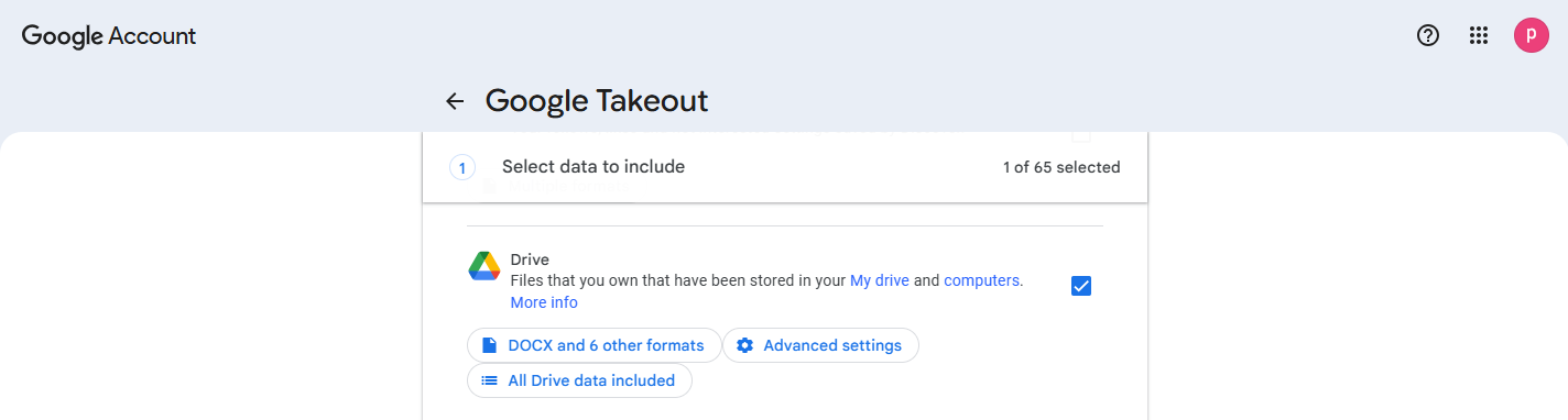 Select Google Drive
