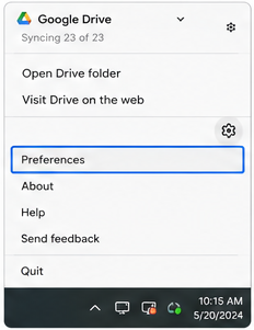 Set preferences