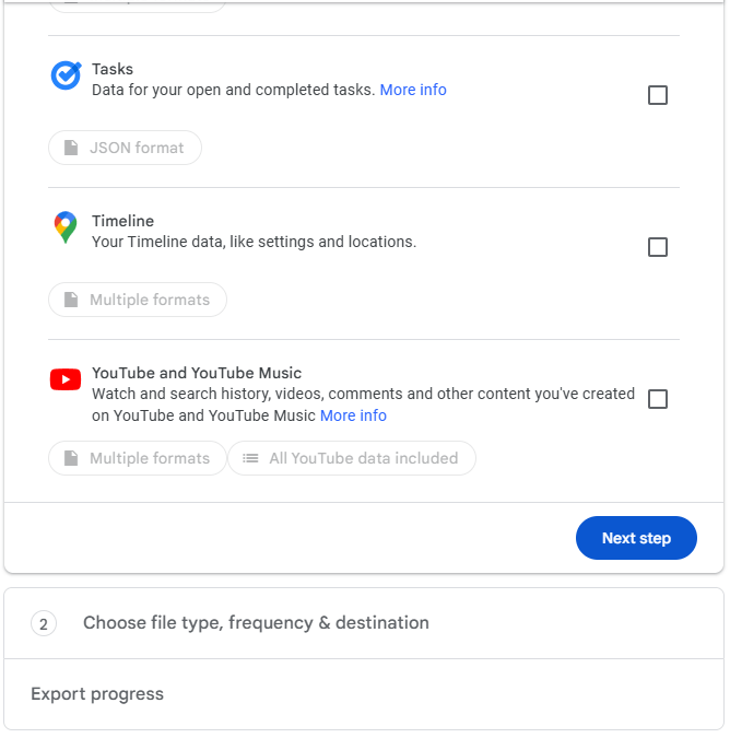 Export files locally in computer